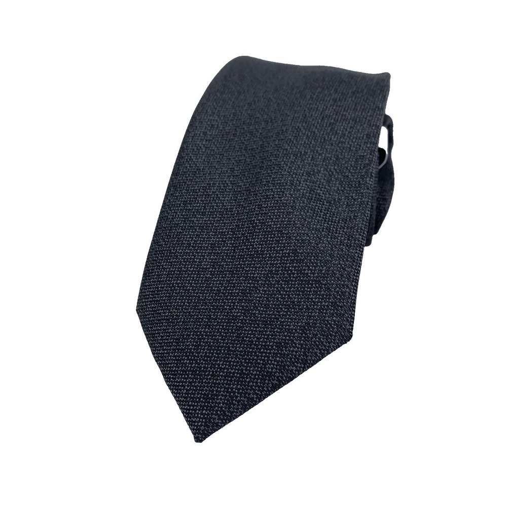 Perry Ellis Mens Tie Classic Dark Gray 100% Polyester‎ Narrow New w/ Tags